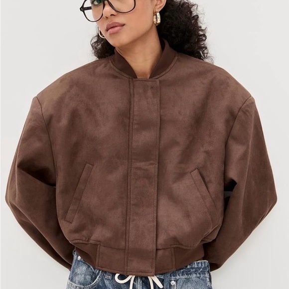 Lioness Jackets & Blazers - Legacy Faux Suede Bomber Jacket